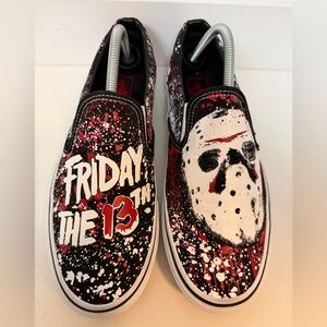 Vans x House of Terror Friday the 13th Jason Voorhees Slip On Shoes Size 9.5